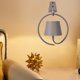 thumbnail image 2 of Apliques de pared Luz montada en la pared interior Accesorio de iluminación moderno Lámpara de pared portátil decorativa Lámpara de pared para pasillo Gris Liso Yinane Apliques de pared, 2 of 8