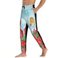 thumbnail image 3 of Xecao Winter Birds on the Fence Print Active Tech Joggers for Men, Mens Sweatpants Lounge Pants with Pockets-Small, 3 of 5