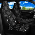 thumbnail image 2 of Binienty Halloween Car Seat Covers Airbag Compatible 2 Pack Cloth Car Seat Covers Front Seats Only Breathable Spider Web Moon Bucket Protectors for Cars SUV Truck Van, 2 of 8