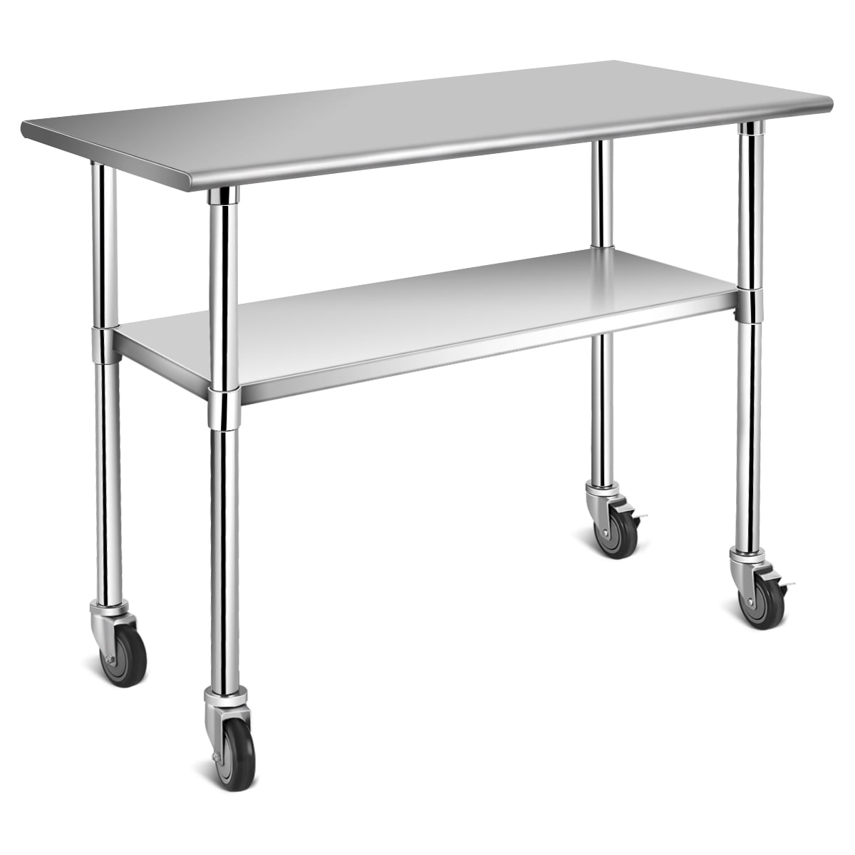 Topbuy Stainless Steel Mobile Kitchen Prep Work Table 