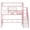 Pink, variant on Hassch Metal Loft Bed with Storage Staircase, House Shaped Design with Roof and Window, Twin Size, Black and White
