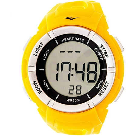 Everlast HR3 Heart Rate Monitor Watch with Continuous Readout and Transmitter Belt, Yellow Plastic (Best Continuous Heart Rate Monitor)