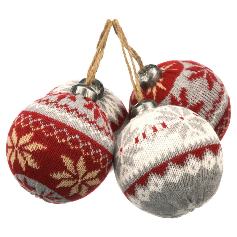 Cheap Yarn Knitted Christmas Ball Ornaments Online Store 