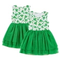 thumbnail image 1 of KYAIGUO Robes Tutu en Tulle pour Bébés Filles Été Sans Manches Robe Décontractée Princesse Florale Fête d'Anniversaire Robe d'Été pour 1-6 Ans, 1 of 9