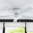thumbnail image 2 of Prominence Home Benton 52" White Low Profile Ceiling Fan with Light, 2 of 15