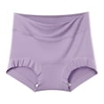 thumbnail image 2 of Lumtrix Women's Cotton Underwear Mid Rise Boy Shorts Full Coverage Soft Stretch Cotton Panties Comfort Briefs Light Purple 2XL, 2 of 5
