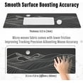 thumbnail image 3 of Large Gaming Mouse Pad with Stitched Edges, Minimalist Mountains Desk Mat, Extended XL Mousepad with Anti-Slip Base, Cute Desk Pad for Keyboard and Mouse, 31.5 x 11.8 in, Black and White, 3 of 6