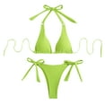 thumbnail image 2 of Traje de baño para mujer, moda, cómodo, color sólido, bikini, traje de baño de color liso para mujer, conjuntos de bikinis, trajes de baño para mujer, 2 of 6
