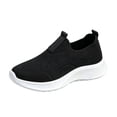 thumbnail image 2 of Norvail Womens Breathable Comfortable Lightweight Slip-On Flyknit Shoes – Stretchy Knit Upper Walking Shoes with Cushioned Insole, Casual Athletic Sneakers for Travel Commute Daily Wear, 2 of 5
