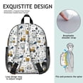 thumbnail image 5 of Construction Vehicles Pattern Backpack Backpack for School,Schoolbag with Adjustable Shoulder Straps & Padded Back,13.8"x11.4"x6", 5 of 6