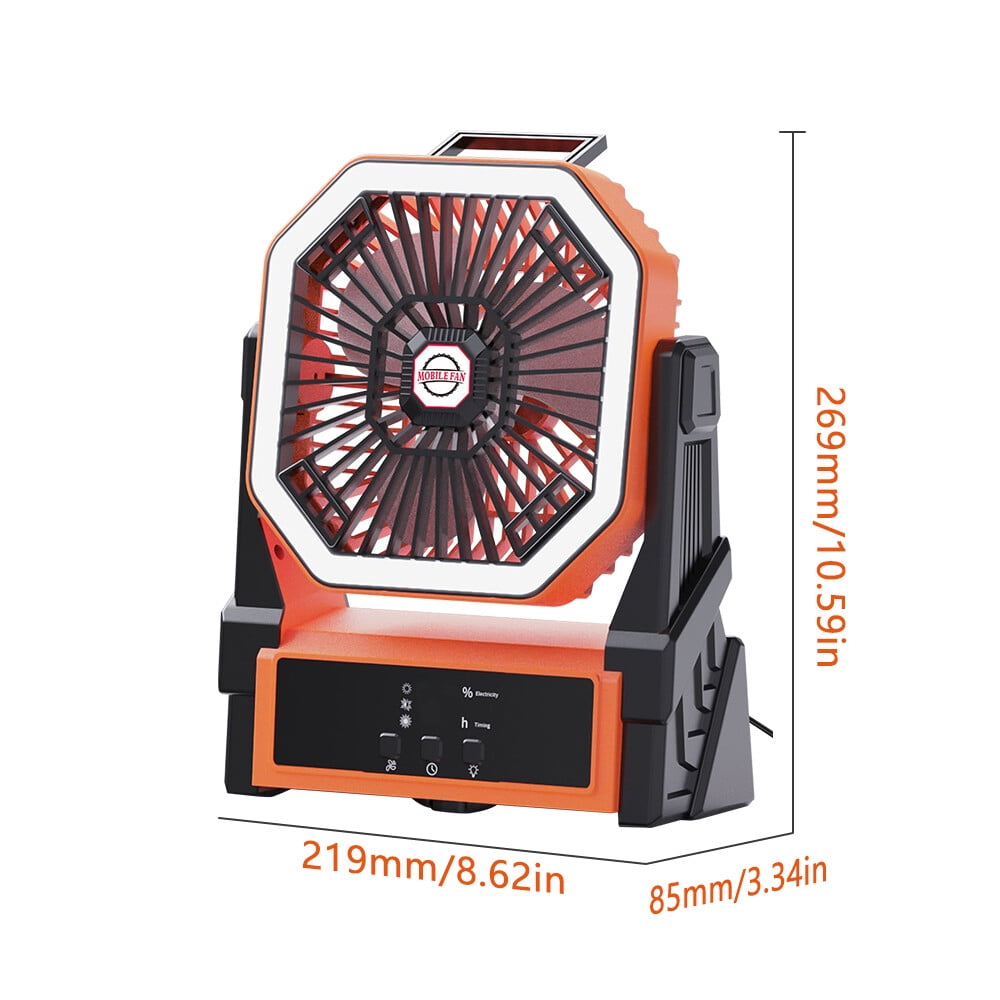40000mAh Portable Camping Fan Battery Powered Tent Light Fan with LED Light Fan