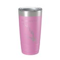 thumbnail image 1 of Randleman Lake Map Tumbler Travel Mug Insulated Laser Engraved Coffee Cup North Carolina 20 oz Light Purple, 1 of 1