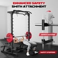 thumbnail image 4 of Forgemus Smith Machine Home Gym, 2000LBS Power Rack Cage with Cable Crossover for Full Body Workout, 4 of 12