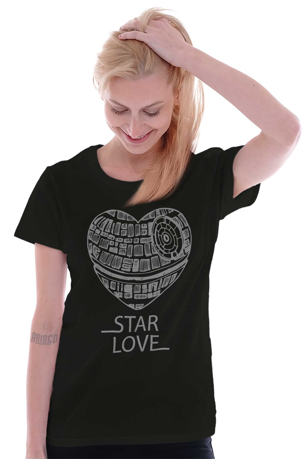 Womens Best Wife In The Galaxy Funny Nerdy Love SciFi Valentines Day Ladies T sh