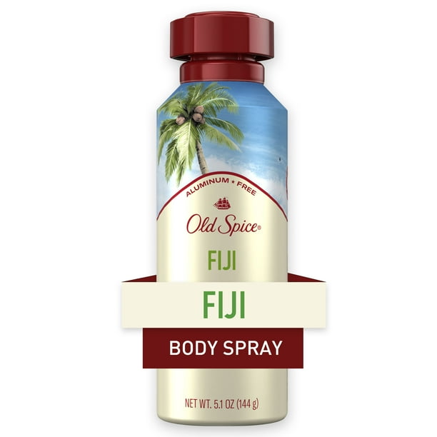 Old Spice Aluminum Free Body Spray for Men, Fiji, 5.1 oz