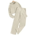 thumbnail image 2 of Esaierr Girls Knit Sweatshirt Pants 2Pcs Outfit Set for Kids Teen Knit Hooded Sweatsuit Top + Long Pants Set Spring Winter Fall Clothes Big Girls Tracksuits Sets for 8-14Years, 2 of 7