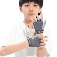thumbnail image 6 of Breathable Half Finger Gloves Shock Absorbent Palms Protections For Children Skateboarding Scooter Sports Lessons, 6 of 8