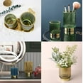 thumbnail image 4 of Makeup Brush Holder Organizer Crystal Makeup Holder for Lipstick Organizer Small Makeup Organizer Entry Retro Desktop Eyeliners Eyebrow Pencil Storage Cup Holder (Large Blue), 4 of 5