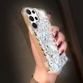 thumbnail image 4 of Samsung Galaxy S22 Ultra Case Diamond Case for Women 3D Glitter Sparkle Bling Case Luxury Shiny Crystal Diamond Bumper Clear Gems Cute Protective Girly Case Girls Cover(Sliver), 4 of 12