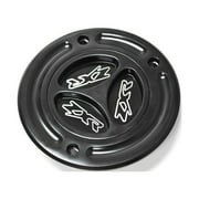 Krator Black Keyless Gas Cap Logo Twist Off Fuel Tank Cap Compatible with 2000-2003 Kawasaki ZX-9R
