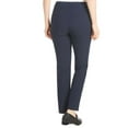 thumbnail image 2 of Hilary Radley Women's High Rise Tummy Control Pintuck Pull-On Slim Dress Pants (Navy, L), 2 of 2