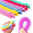 thumbnail image 2 of 6Pcs Squishy Fidget Toys Worm Noodle Stretch String Rope Anti Stress Relief Toy  String Fidget Autism Vent Tool for Kids Adults (6PCS Random color), 2 of 7