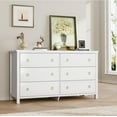 thumbnail image 1 of Cajonera de 6 Cajones para Dormitorio, 47" de Ancho, Mueble de Madera para Almacenamiento de Ropa en Dormitorio o Sala, 1 of 9