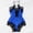 Blue, variant on MOJOGO Lace Romper for Women Satin Deep V High Cut Sleep Bodysuit Soft Thin Strap Nightwear Pink S
