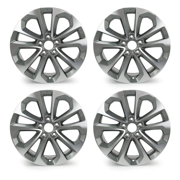4-Pack 18 x 8 Inch Gray Wheel Rim Replacement for 2013 2014 2015 Honda Accord, 64048A