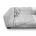 thumbnail image 3 of Saying Soft Flannel Fleece Throw Blanket, Cursive This is My Happy Place Typography Simplistic Monochrome Design, Cozy Plush for Indoor and Outdoor Use, 70" x 90", Charcoal Grey White, by Ambesonne, 3 of 6