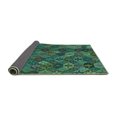 thumbnail image 2 of Ahgly Company Indoor Round Abstract Turquoise Blue Modern Area Rugs, 5' Round, 2 of 4