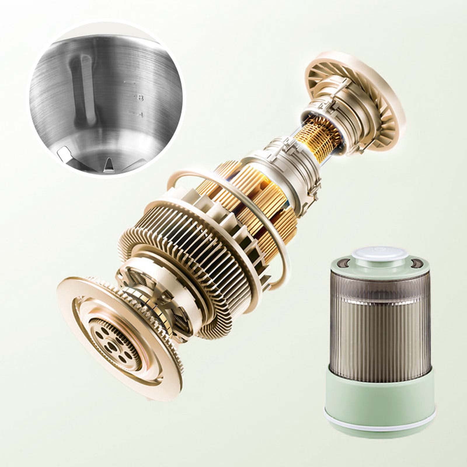 Nsxcdh Grain Grinder Machine 1l Stainless Steel 7.9x6.3in 20000rpm Multi Blade Fine Crusher for Spice Juice Powder Semi Auto Home Food Processor Christmas Gifts
