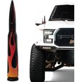 thumbnail image 1 of ORUYROP Antenna Replacement for Dodge RAM & Ford F150 F250 F350 Super Duty Ford Raptor Bronco Trucks-Anti-Theft Design-Short Replacement Antenna 1990-Current (Flames), 1 of 7