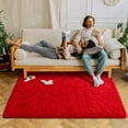 thumbnail image 5 of Softlife Super Soft Rug For Living Room Fluffy Rugs For Dorm Room Cute Plush carpet For Bedroom,8' x 10',Red, 5 of 7