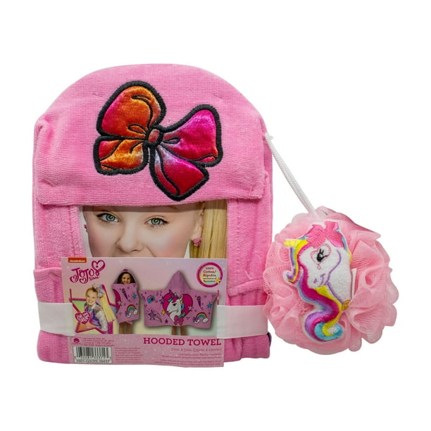 Nickelodeon JoJo Siwa Hooded Bath Towel and Loofah Set