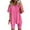 Hot Pink lightning deals of today, variant on Dyegold 2 Piece Outfits For Women Summer Casual Oversized T-Shirt Tops Biker Shorts Set Workout Sports Tracksuit Plus Size