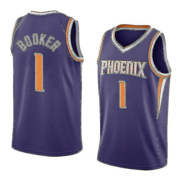 Nba Phoenix Suns Devin Booker No.1 Maillot de Basket-Ball, Booker(Taille Adulte)XICEN