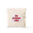 thumbnail image 2 of CafePress - The Drummer Rules Tote Bag - Unisex Canvas Tote Bag, Beige, 1-Piece, 2 of 8
