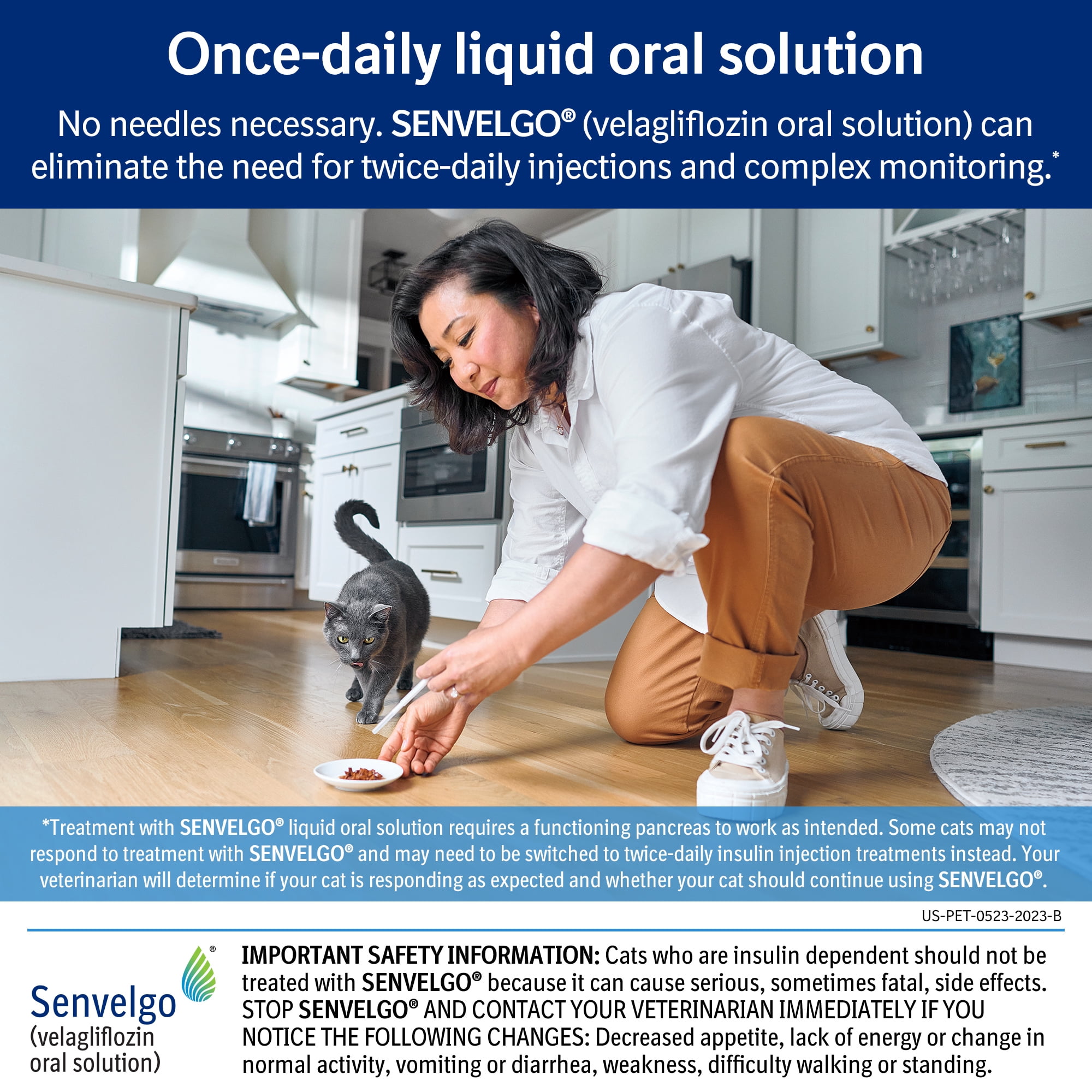 Senvelgo (Velagliflozin Oral Solution) Liquid Oral Diabetes Treatment for Cats, 15 mg/mL, 30 ml