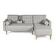 thumbnail image 2 of Sala Modular Reversible Makora Tyson Con Memory Foam, Color Gris Claro, Lino Respaldo Reclinable De 3 posiciones., 2 of 9