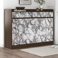 thumbnail image 3 of Yancorp 24"x197" White and Black Contact Paper Easily Removable Countertops Black and White Marble Wallpaper Self-Adhesive Peel and Stick Backsplash Vinyl Kitchen (White Black, 24"x197"), 3 of 6
