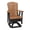 Black, Cedar, variant on DutchCrafters Slat Fan Back Poly Adirondack Swivel Glider Outdoor Patio Chair
