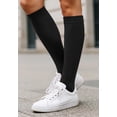 thumbnail image 2 of Falari 3-Pack Women's Over the Calf Knee High Trouser Socks, Comfortable Everyday Wear - 3-Pack Black, 2 of 6