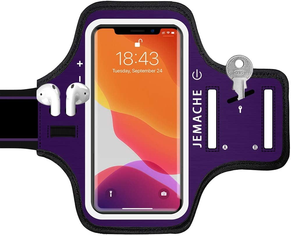 iPhone 11 Pro Max, Xs Max Armband with Airpods Holder, JEMACHE Water  Resistant Gym Running Workouts Arm Band Case | Walmart Canada