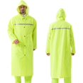 thumbnail image 1 of Poncho impermeable para adultos, impermeable, largo, reutilizable, con cinta reflectante, ligero, transpirable, con capucha ajustable, para adultos, mujeres y hombres, 1 of 4