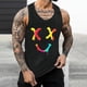 thumbnail image 3 of Camisetas de Tanque de los Hombres Tanque de los Hombres Incolor Gradiente de Impresión Cuello Redondo Correa Delgada Fuga Atrás Regular Casual Deportes Blusas de Tanque, 3 of 5