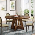 thumbnail image 4 of Round Dining Table Wood Kitchen Table for Dining Room, 47" Dinning Room Tables for 4 Adult, 4 of 7