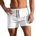 thumbnail image 2 of ITSAME Men's Running Shorts, Drawstring Active Fit Sports Breathable Summer Casual Gym Athletic Shorts White XL, 2 of 4