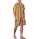 thumbnail image 4 of Conjunto de Camisa Rayada INSPIRE CHIC de Manga Corta para Hombre y Pantalones Cortos de Playa Hawaiana S Arcoíris Azul, 4 of 4