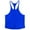 Blue, variant on Mens Stringer Tank Tops Cotton Gym Workout Muscle T-Shirts Solid Color Bodybuilding Tanks Summer Sleeveless Crewneck Fitness Tees Yellow 4XL
